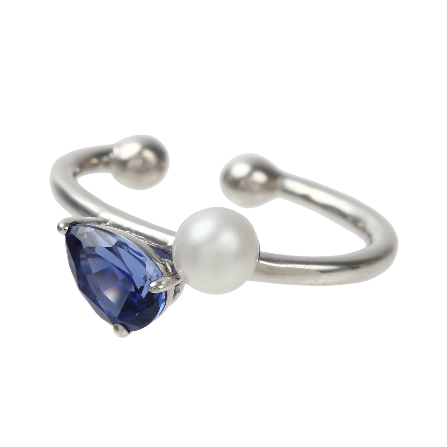 ブルーサファイア K10イヤーカフ(クレサンベール/モンプレジール/9月誕生石)《WESS4000》