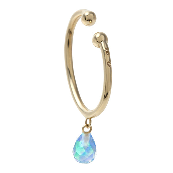 ブルーオパール K10イヤーカフ(クレサンベール/ブリオレット/モンプレジール/10月誕生石)《WESW4011》