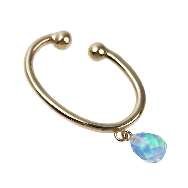 ブルーオパール K10イヤーカフ(クレサンベール/ブリオレット/モンプレジール/10月誕生石)《WESW4011》