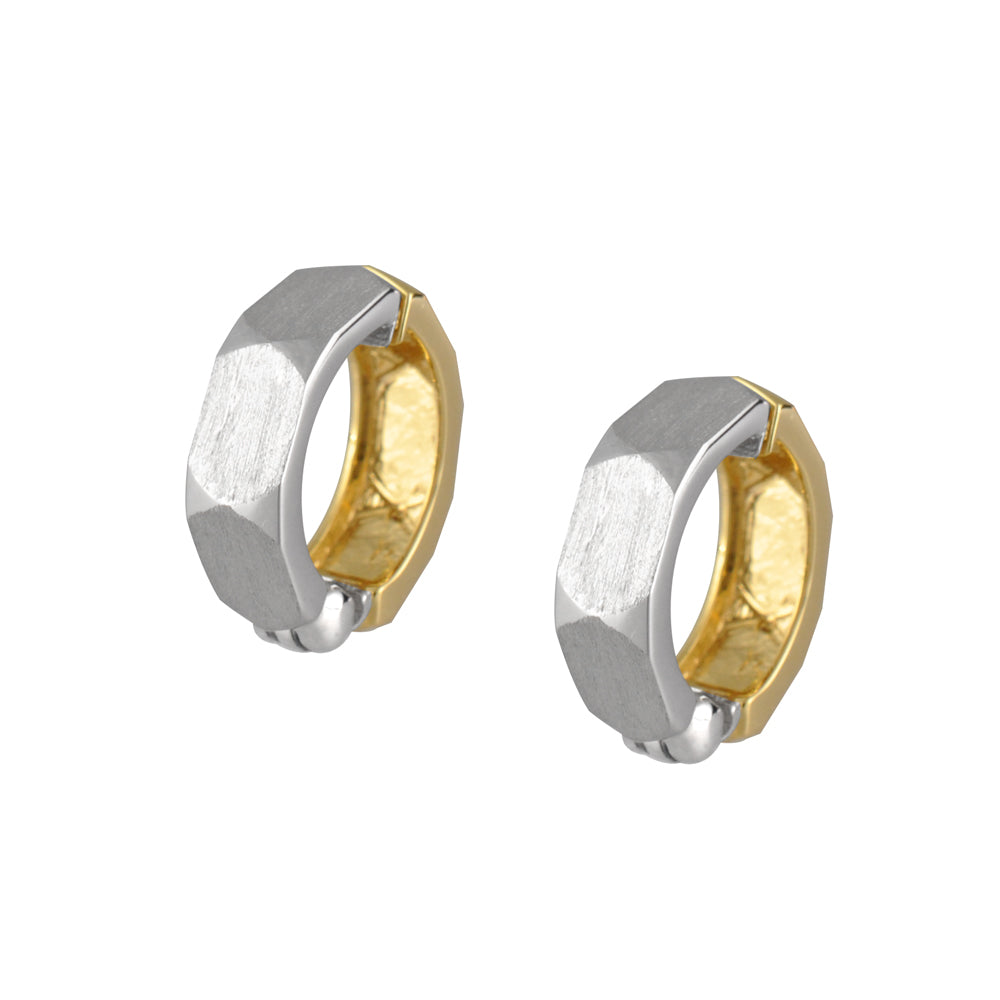 K18 /K14イヤリング(ピアリング/マルチカラー/リバーシブル/マット)《WESY3527》