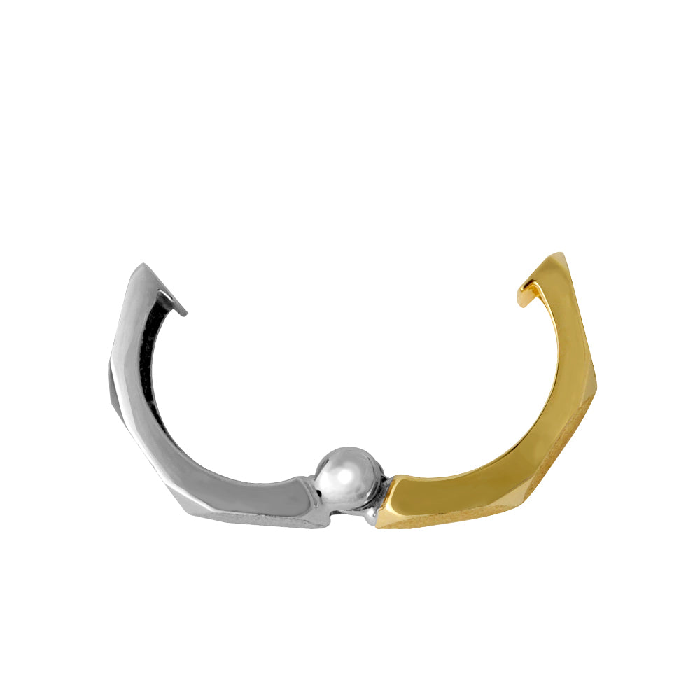 K18 /K14イヤリング(ピアリング/マルチカラー/リバーシブル/マット)《WESY3527》