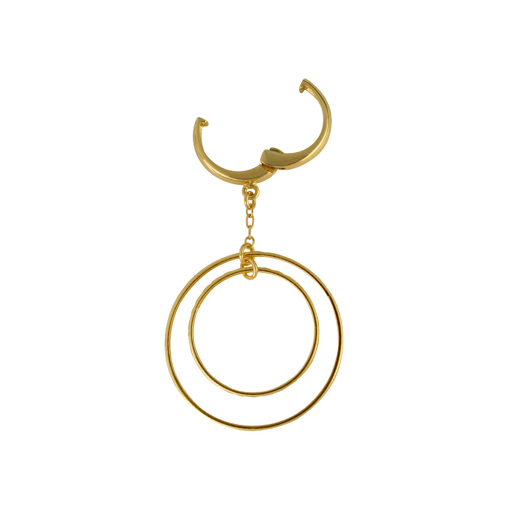 K18イヤリング(ピアリング/ベゼル/サークル)《WESY3528》