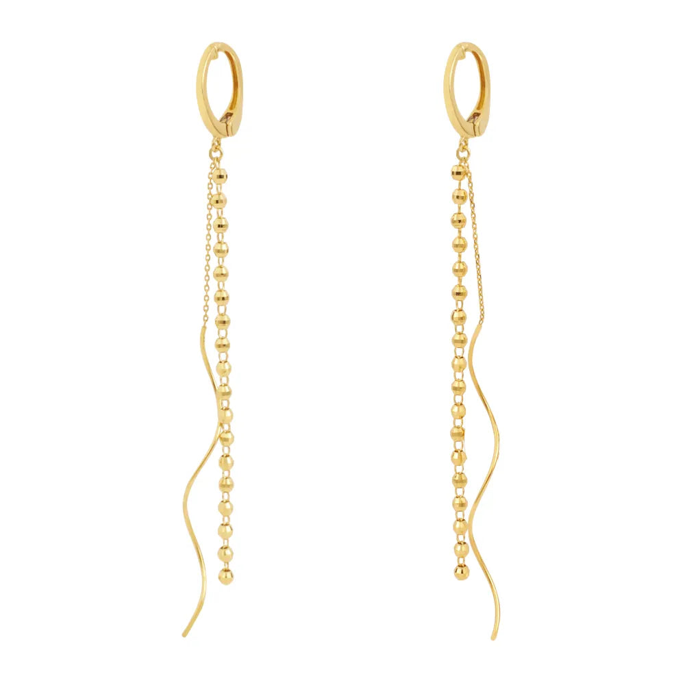 K18イヤリング(ピアリング/ミラーボール)《WESY3729》