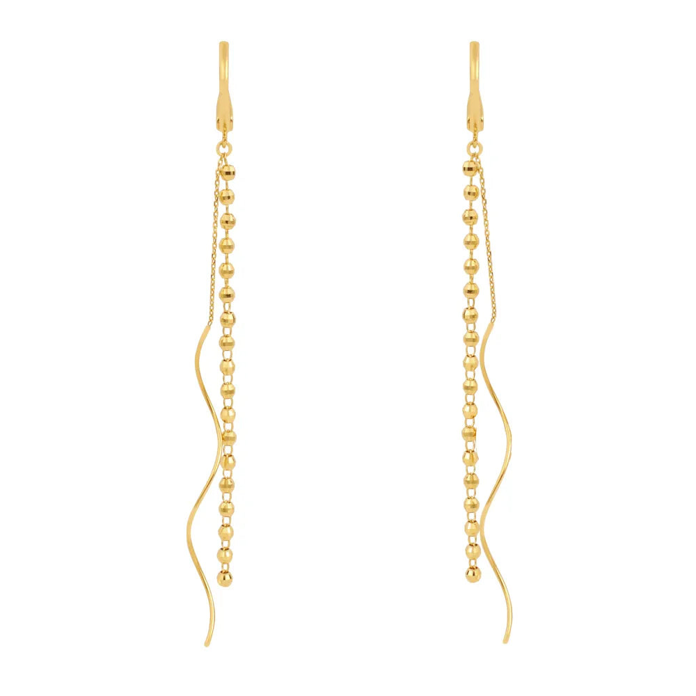 K18イヤリング(ピアリング/ミラーボール)《WESY3729》