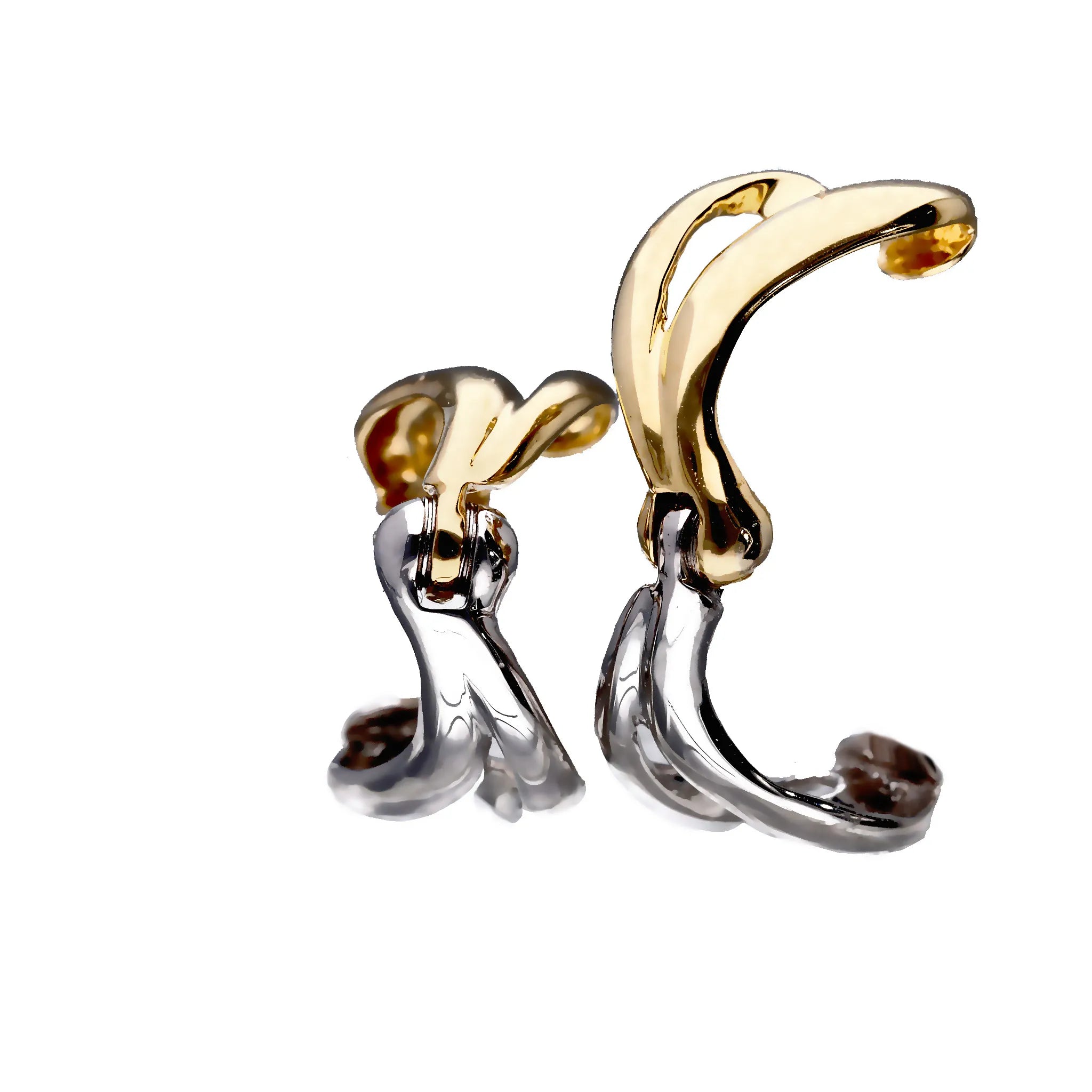 K18/プラチナイヤリング(ピアリング/リバーシブル/リーフモチーフ)《WESY4262》