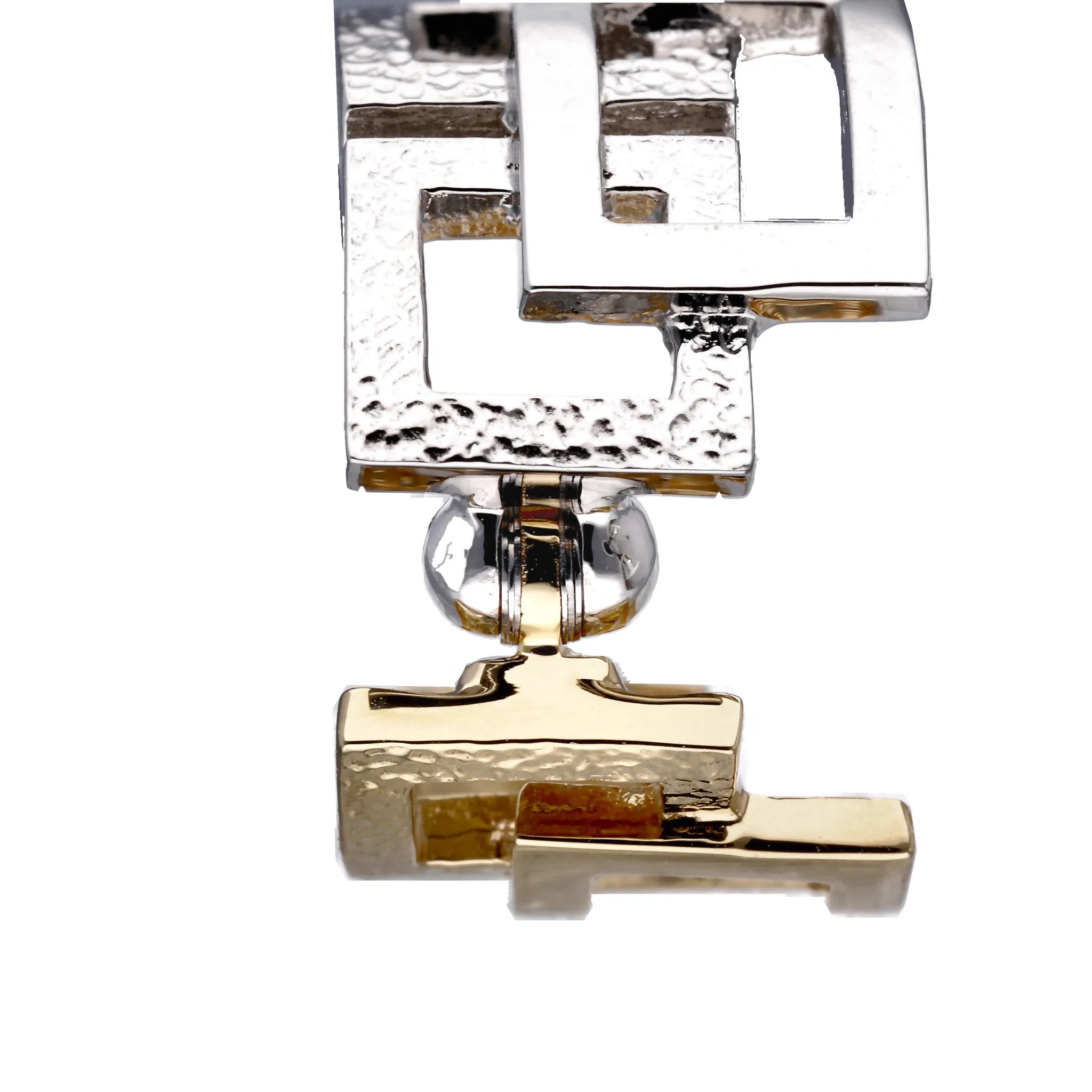 K18/プラチナイヤリング(ピアリング/リバーシブル/幾何学デザイン)《WESY4263》