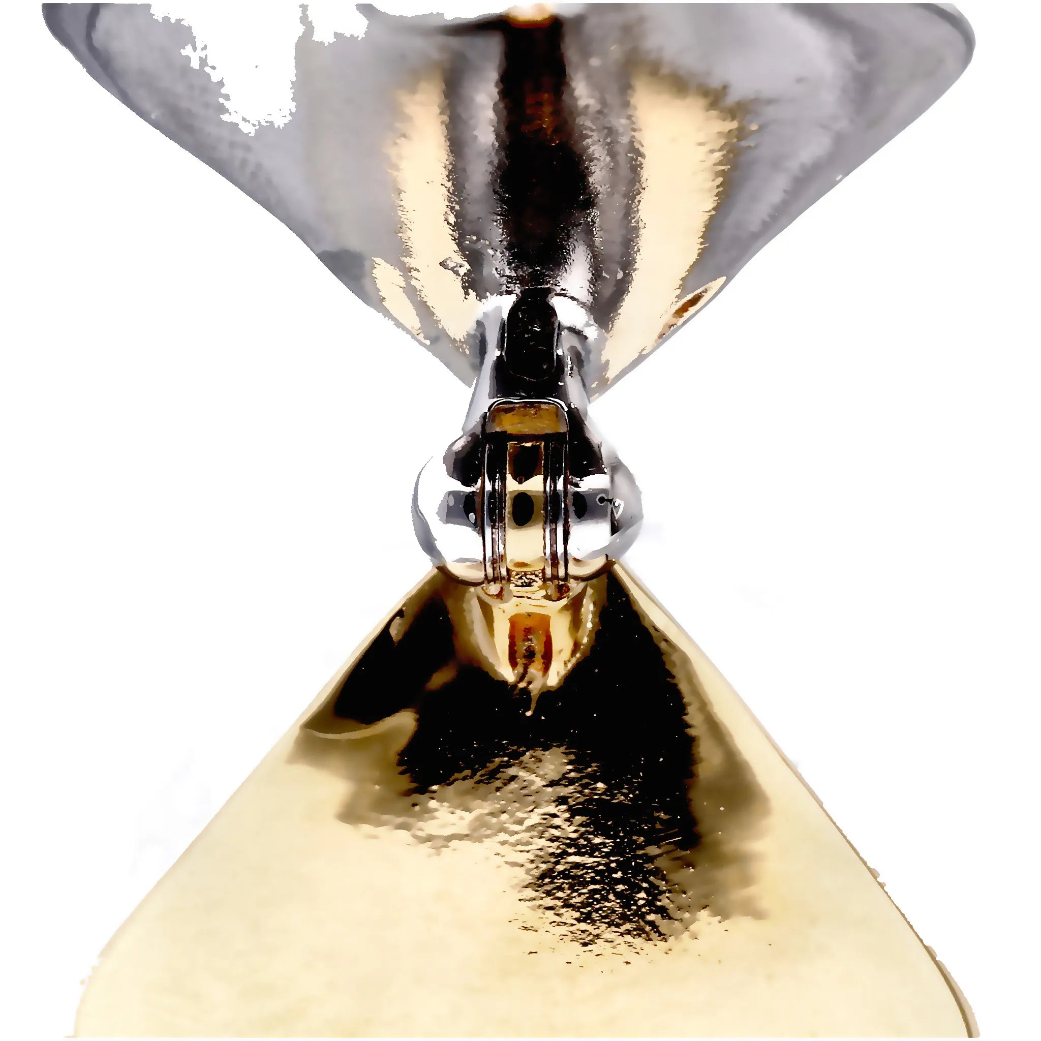 K18/プラチナイヤリング(ピアリング/リバーシブル/テクスチャー/ひし形モチーフ)《WESY4264》