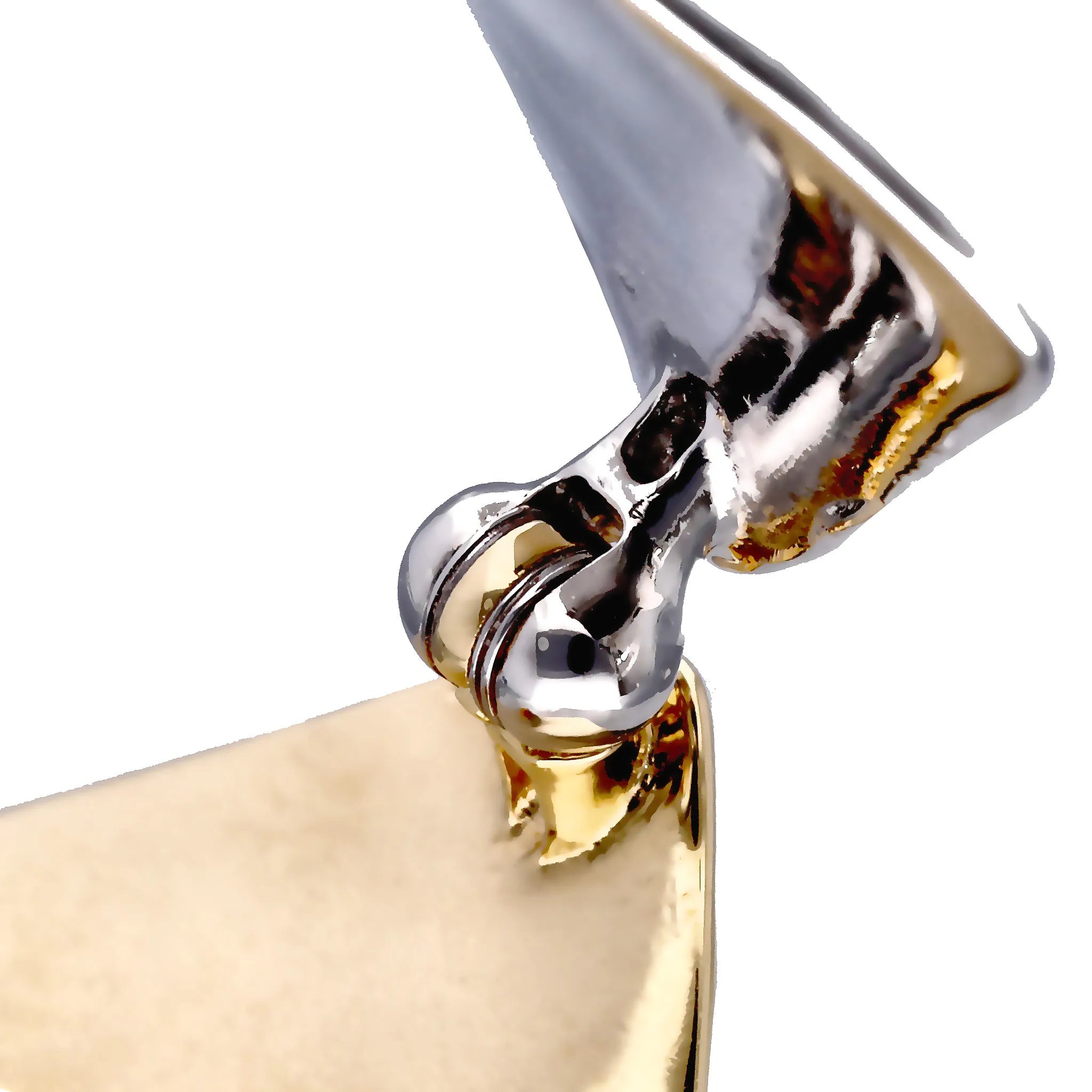 K18/プラチナイヤリング(ピアリング/リバーシブル/テクスチャー/ひし形モチーフ)《WESY4264》