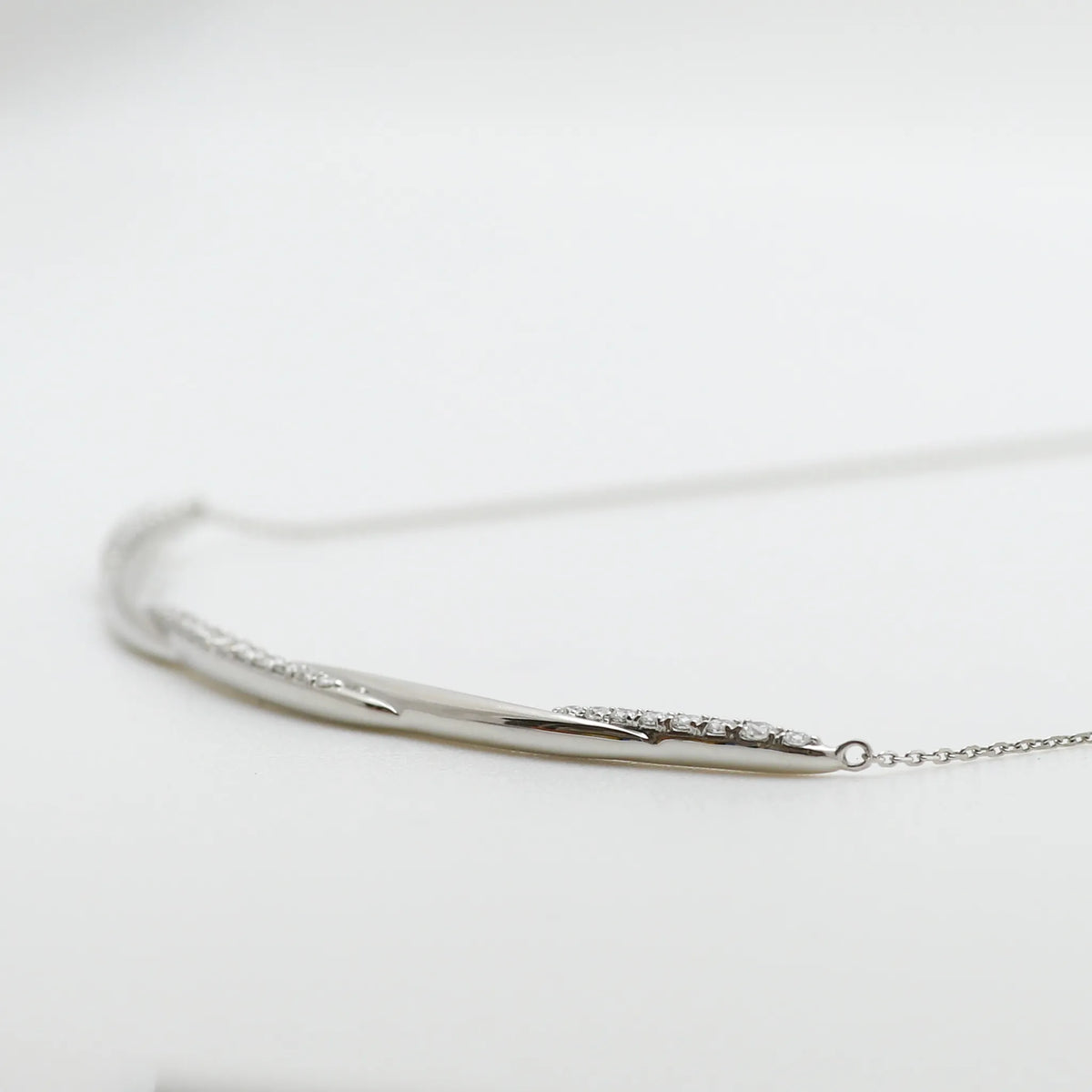 ダイヤモンド シルバーネックレス(ラボグロウン/0.5ct/ラージデコルテ/プラチナメッキ)《WNKG0067》