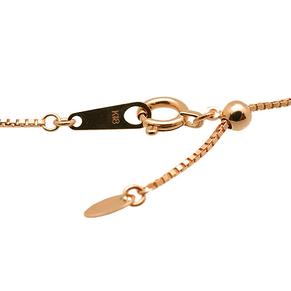 K18チェーン(ピンクゴールド/ベネチアン/幅0.8mm/45cm/フリーアジャスター)《WNKY3639》