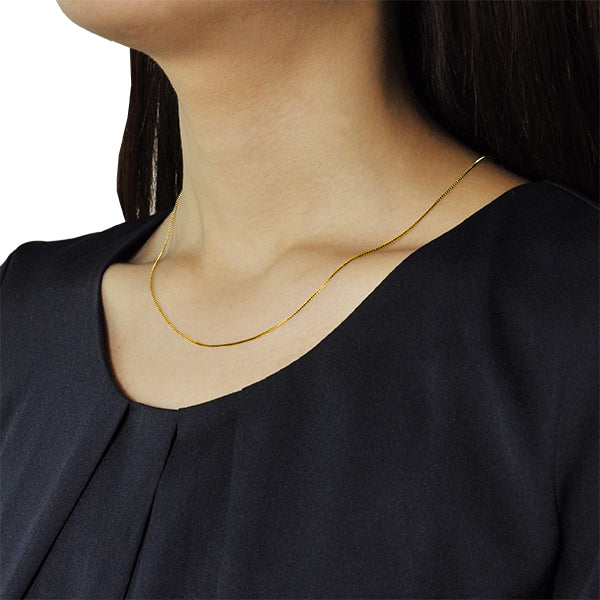 K18チェーン(イエローゴールド/ベネチアン/幅1.0mm/45cm/フリーアジャスター)《WNKY3642》