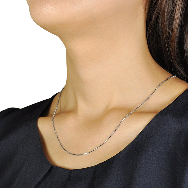 K18チェーン(ホワイトゴールド/ベネチアン/幅1.0mm/45cm/フリーアジャスター)《WNKY3644》