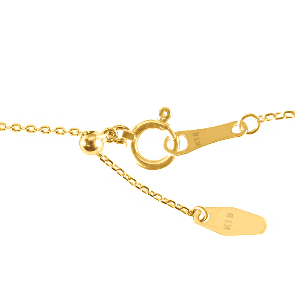 K18チェーン(イエローゴールド/アズキ/幅0.9mm/45cm/フリーアジャスター)《WNKY3646》