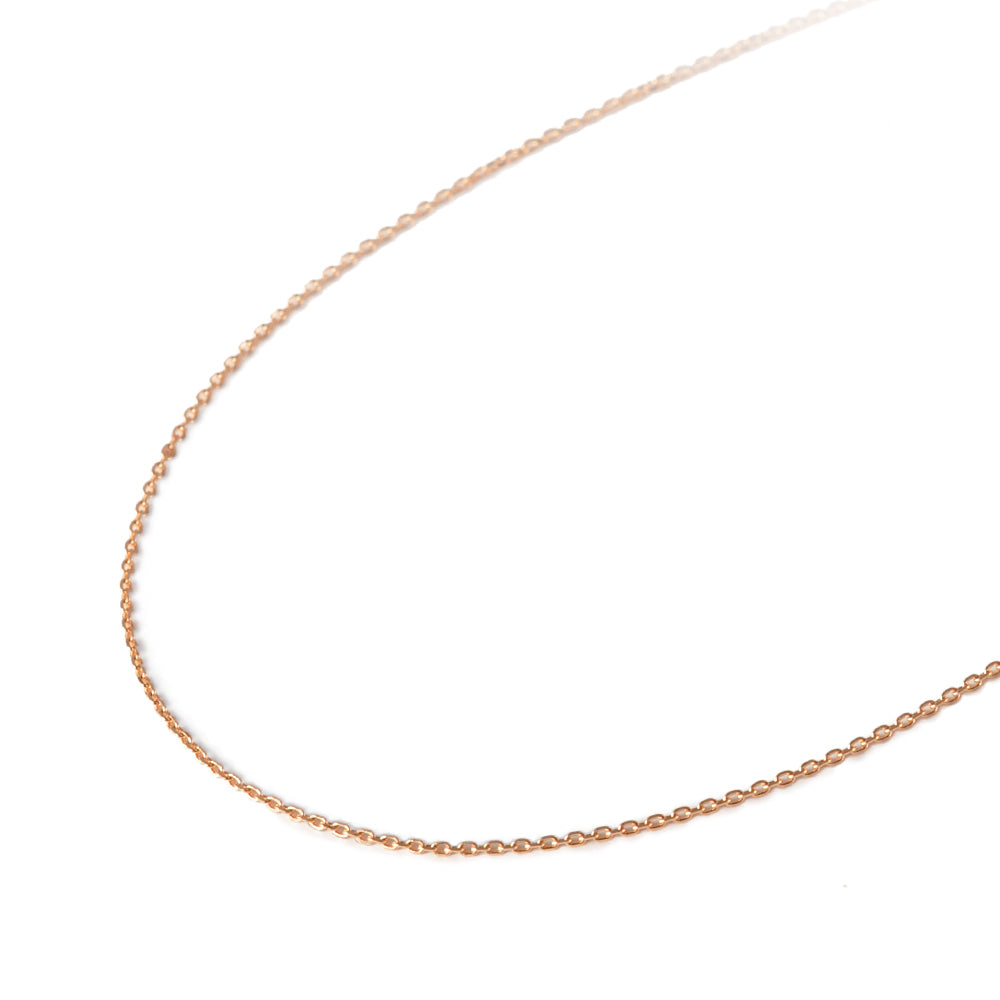 K18チェーン(ピンクゴールド/アズキ/幅0.9mm/45cm/フリーアジャスター)《WNKY3647》