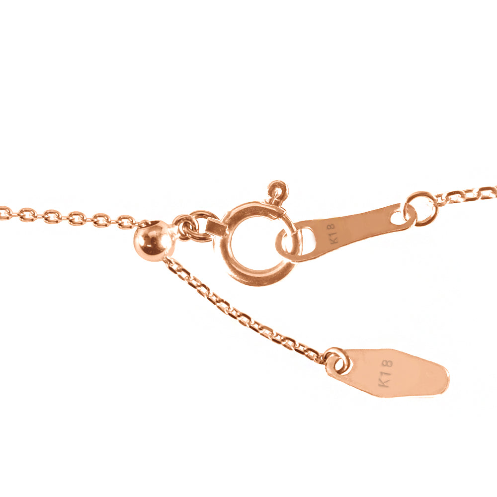 K18チェーン(ピンクゴールド/アズキ/幅0.9mm/45cm/フリーアジャスター)《WNKY3647》