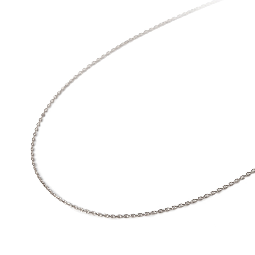 K18チェーン(ホワイトゴールド/アズキ/幅0.9mm/45cm/フリーアジャスター)《WNKY3648》