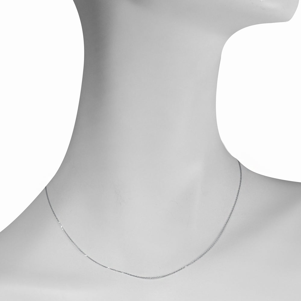 プラチナチェーン(アズキ/幅0.9mm/45cm/フリーアジャスター)《WNKY3649》