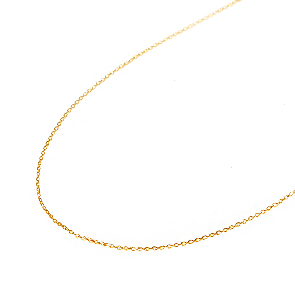 K18チェーン(イエローゴールド/アズキ/幅1.0mm/45cm/フリーアジャスター)《WNKY3650》