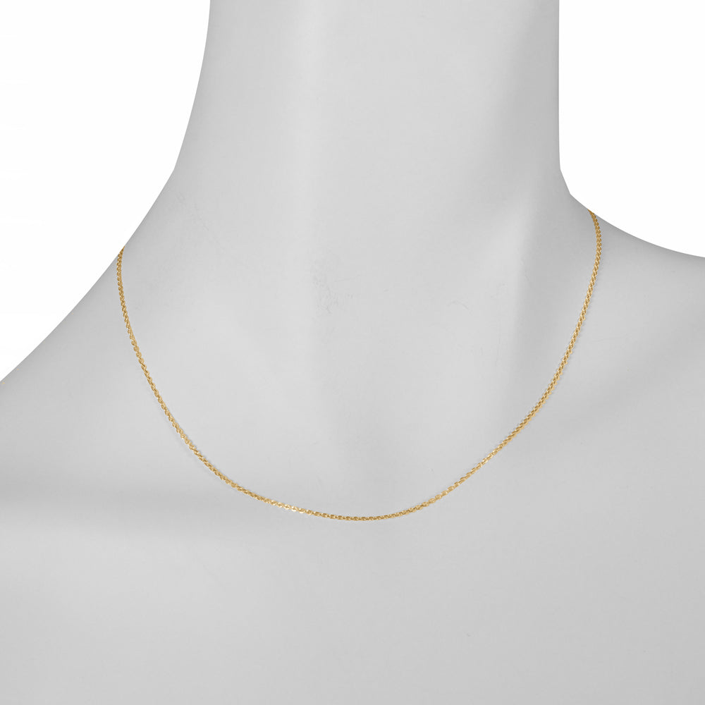 K18チェーン(イエローゴールド/アズキ/幅1.0mm/45cm/フリーアジャスター)《WNKY3650》