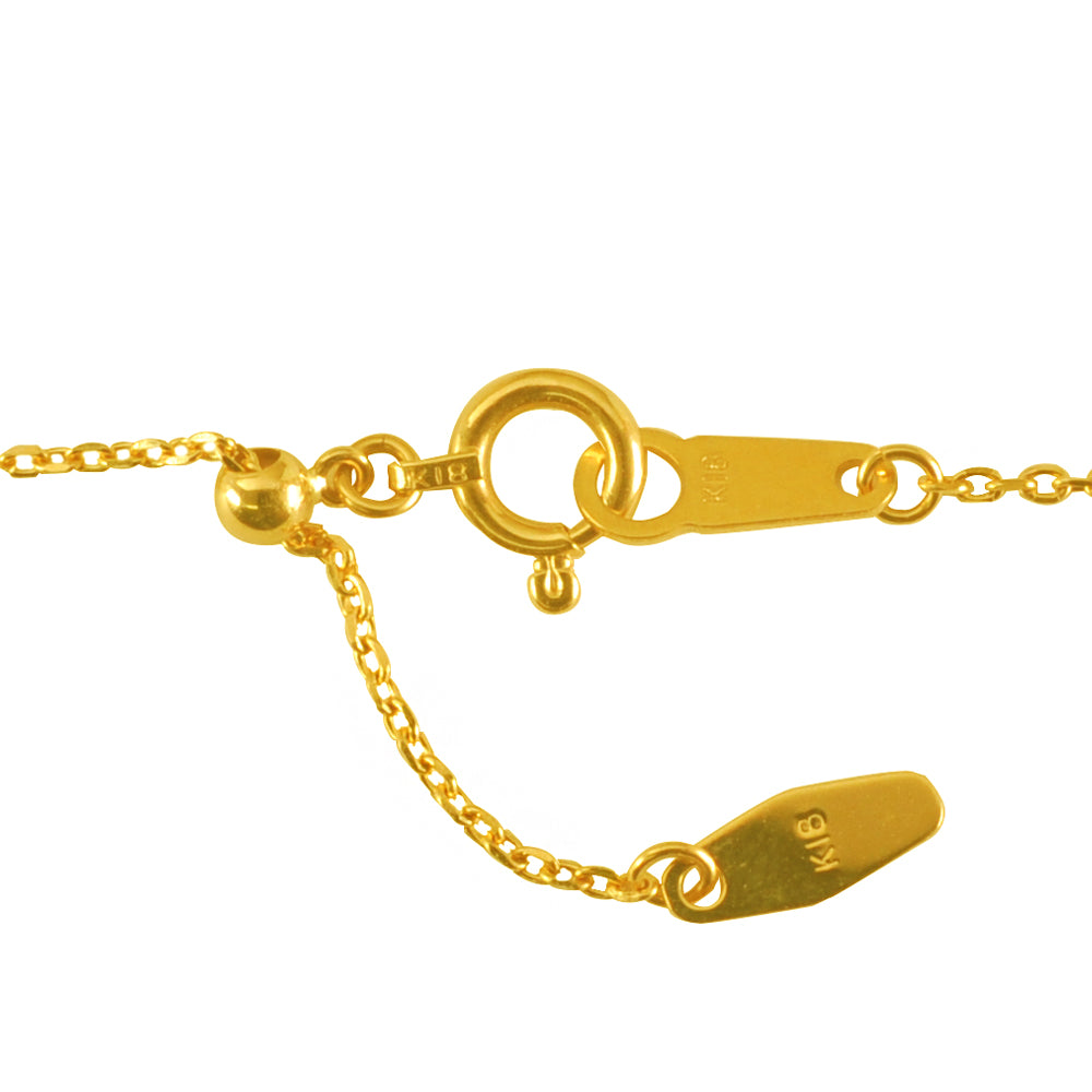 K18チェーン(イエローゴールド/アズキ/幅1.0mm/45cm/フリーアジャスター)《WNKY3650》