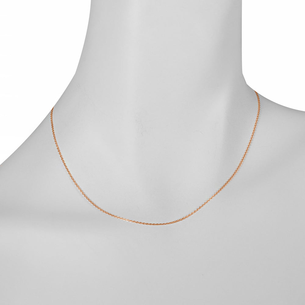 K18チェーン(ピンクゴールド/アズキ/幅1.0mm/45cm/フリーアジャスター)《WNKY3651》