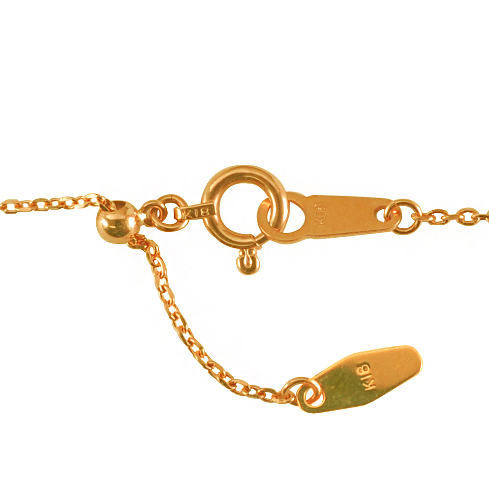 K18チェーン(ピンクゴールド/アズキ/幅1.0mm/45cm/フリーアジャスター)《WNKY3651》