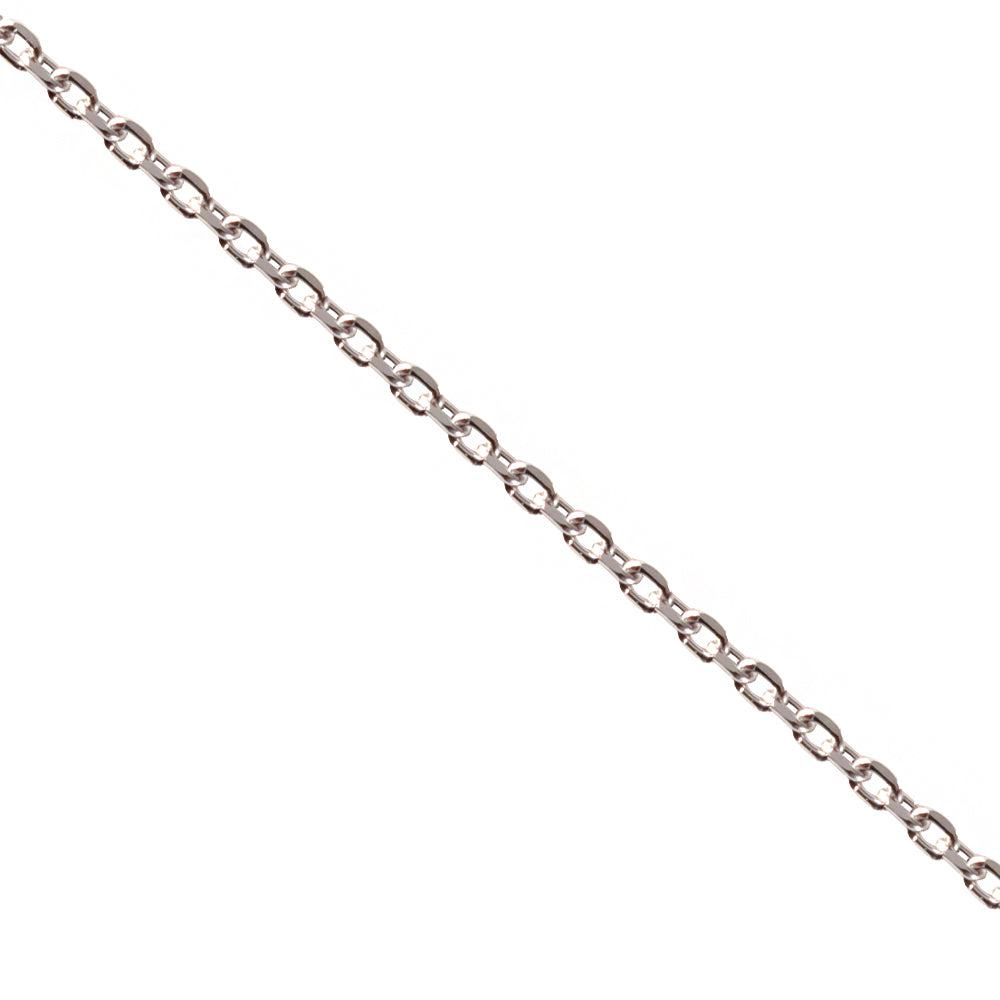 K18チェーン(ホワイトゴールド/アズキ/幅1.0mm/45cm/フリーアジャスター)《WNKY3652》