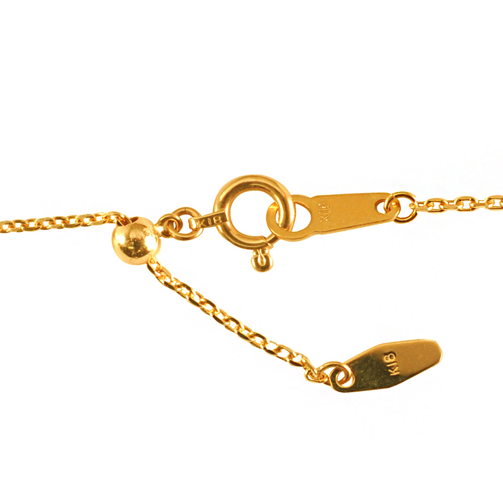 K18チェーン(ピンクゴールド/アズキ/幅1.1mm/45cm/フリーアジャスター)《WNKY3655》