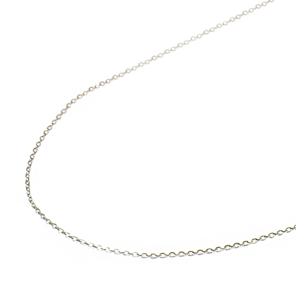 K18チェーン(ホワイトゴールド/アズキ/幅1.1mm/45cm/フリーアジャスター)《WNKY3656》