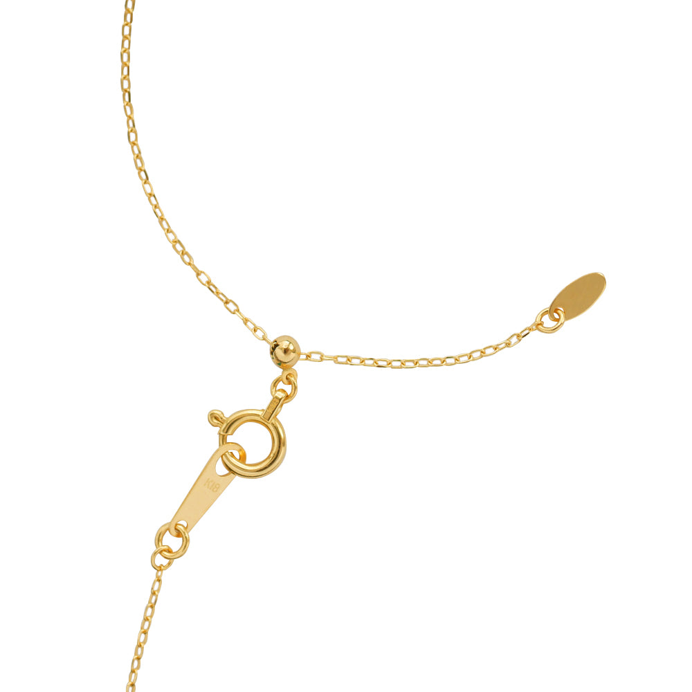 K18ネックレス(Yライン/アズキチェーン)《WNKY3662》