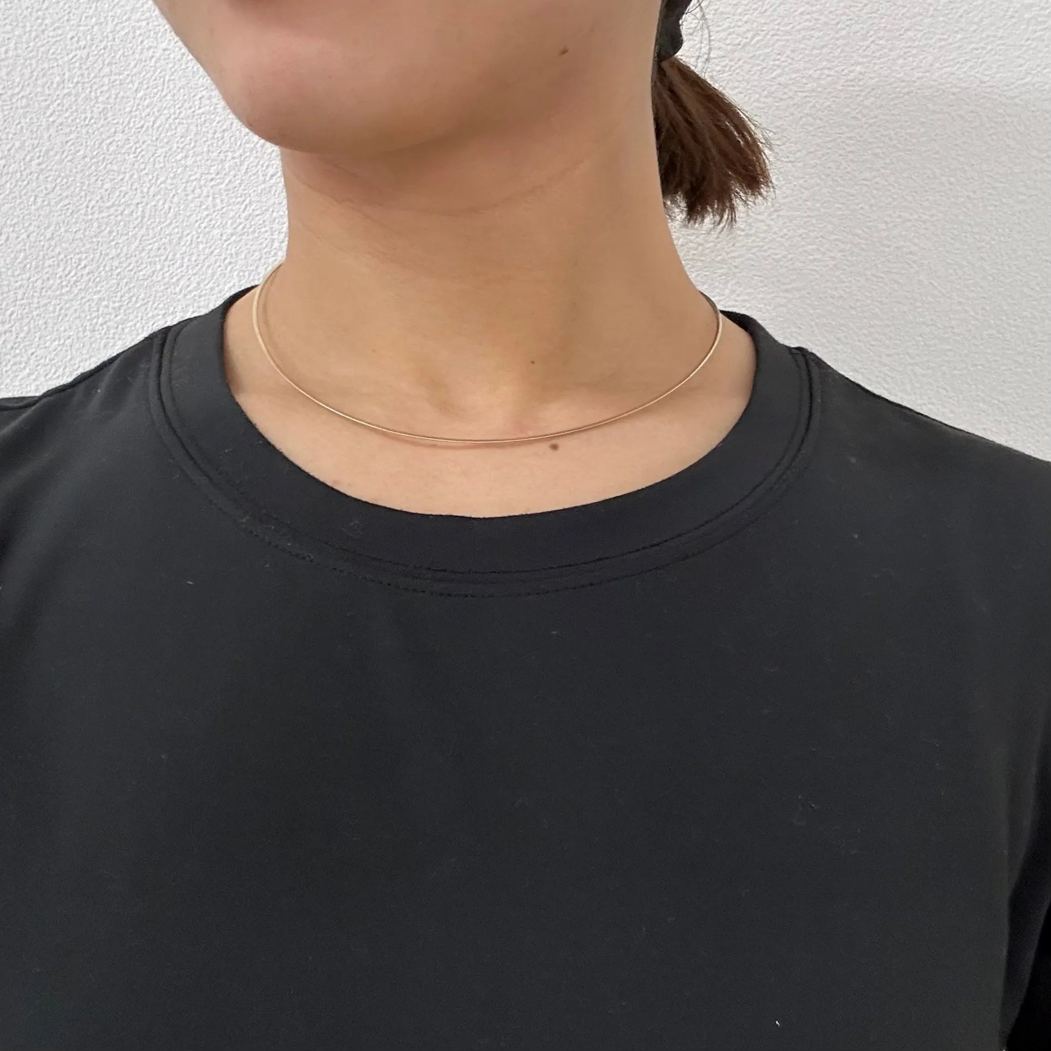 K18ネックレス(オメガ/幅1.5mm/マルチカラー/リバーシブル)《WNKY3747》