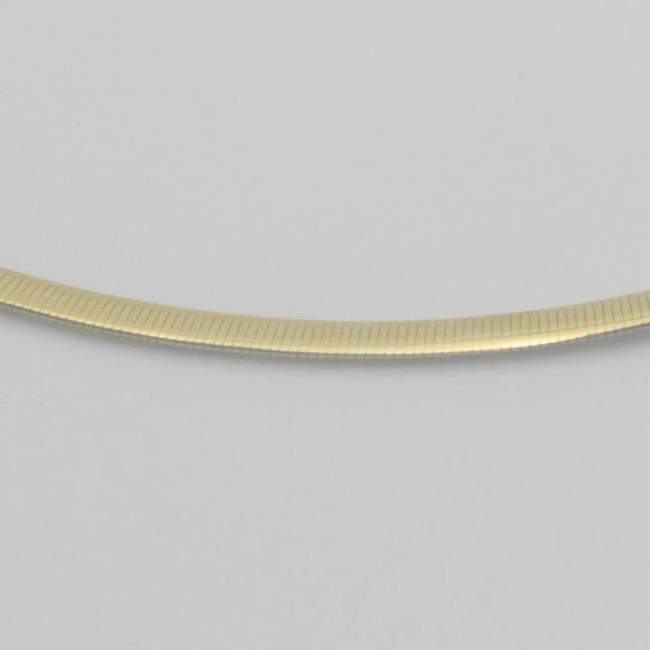 K18ネックレス(オメガ/幅3.0mm/コンビカラー/リバーシブル)《WNKY3750》