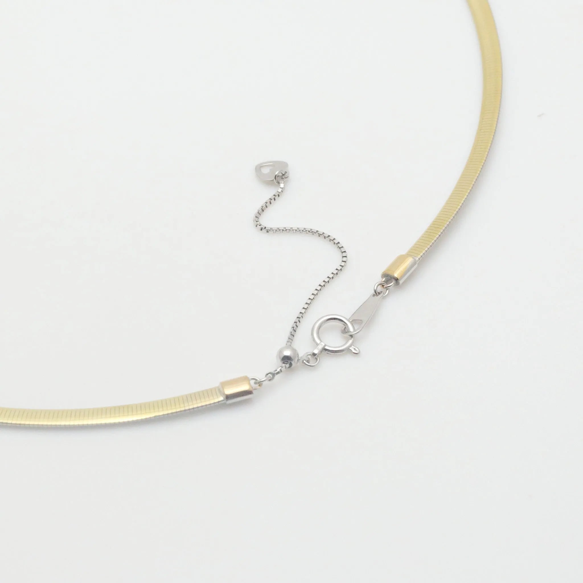 K18ネックレス(オメガ/幅3.0mm/コンビカラー/リバーシブル)《WNKY3750》