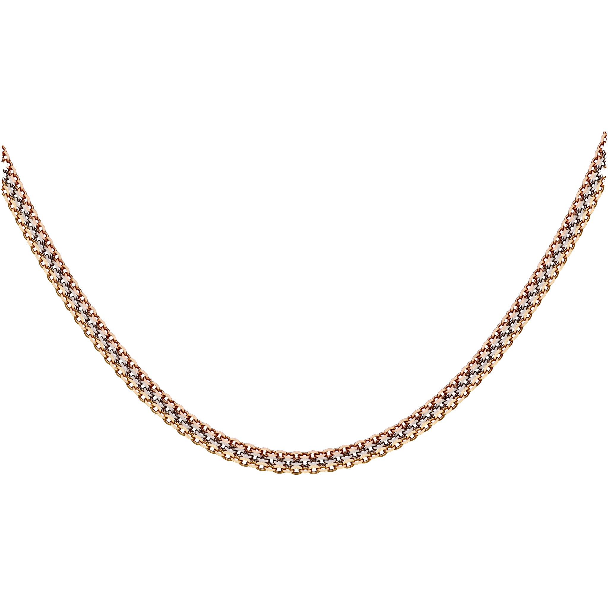 マルチカラーネックレス(アズキビスマルク/幅3.0mm)《WNKY4177》