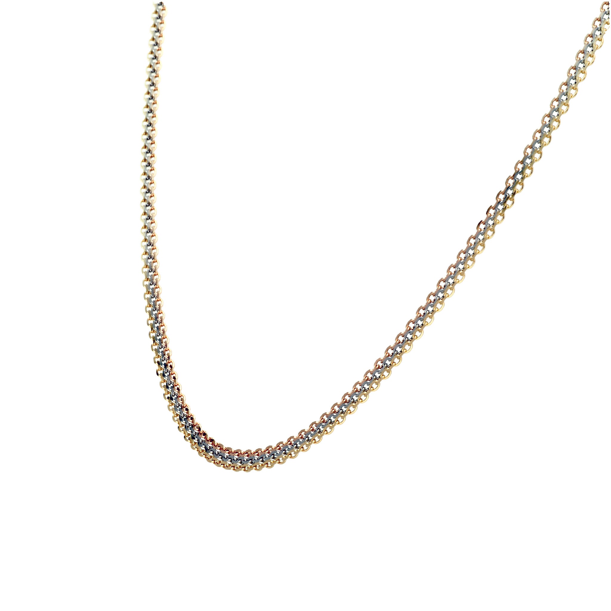 マルチカラーネックレス(アズキビスマルク/幅3.0mm)《WNKY4177》