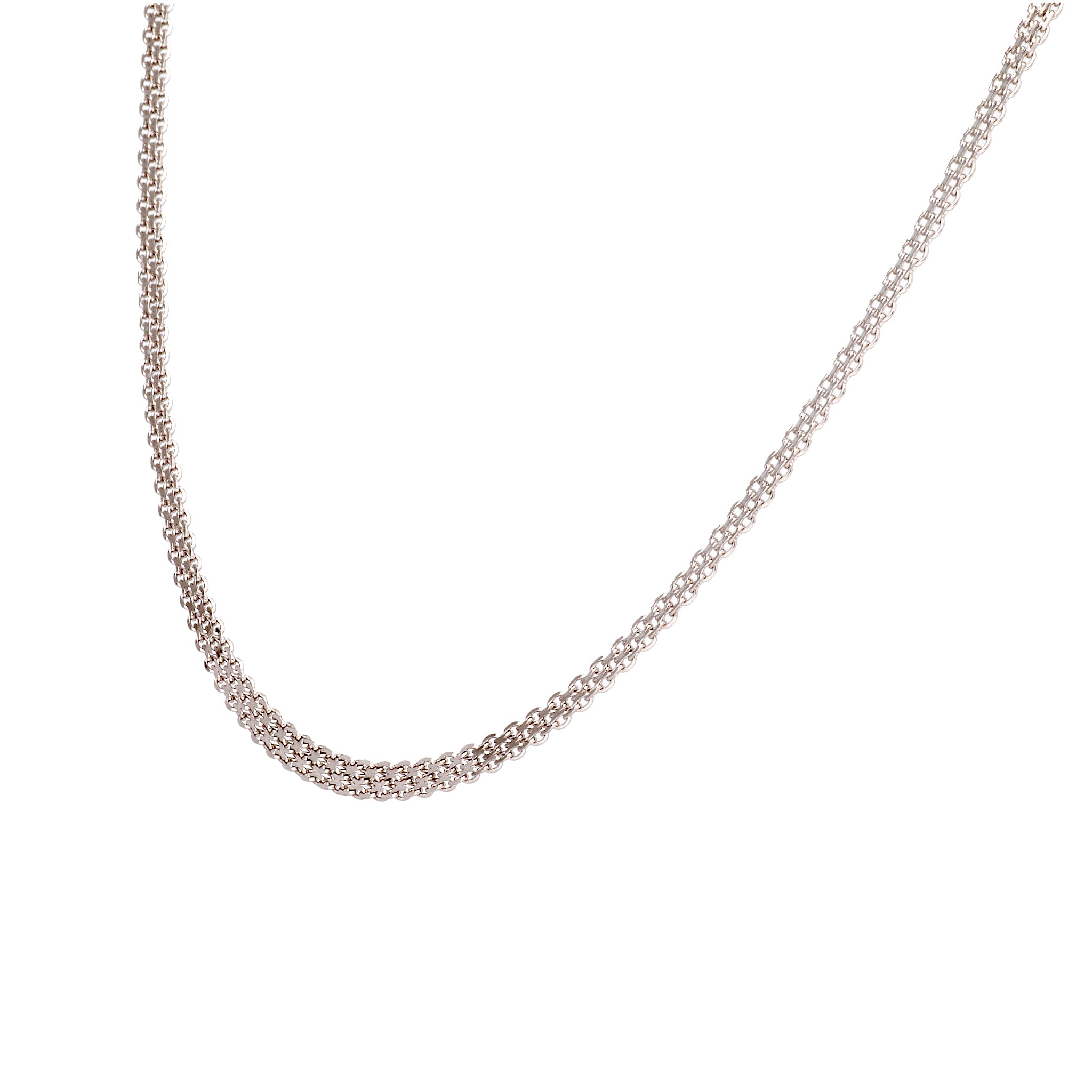 プラチナネックレス(アズキビスマルク/幅3.0mm)《WNKY4178》