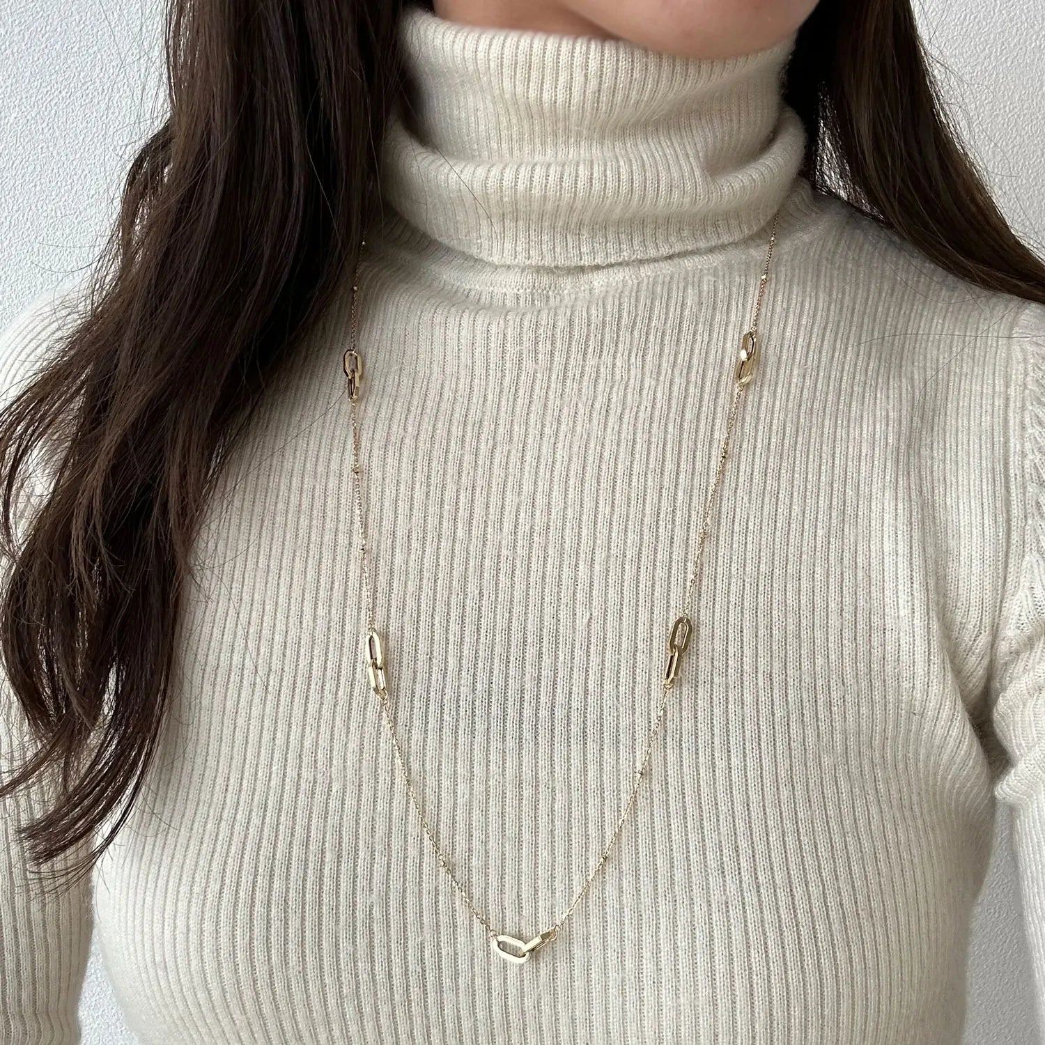 K18ネックレス(ホロ―フィガロアズキ/K18イエローゴールド/70cm)《WNKY4271》