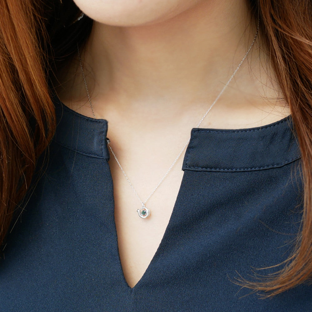 アレキサンドライト K18ネックレス(クレサンベール/ダンシングストーン/サークル/6月誕生石)《WPDA2203》