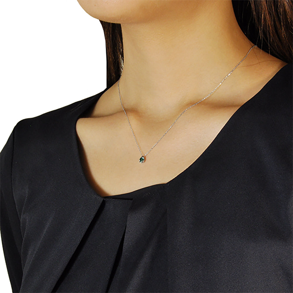 アレキサンドライト プラチナネックレス(クレサンベール/雫モチーフ/6月誕生石)《WPDA3928》