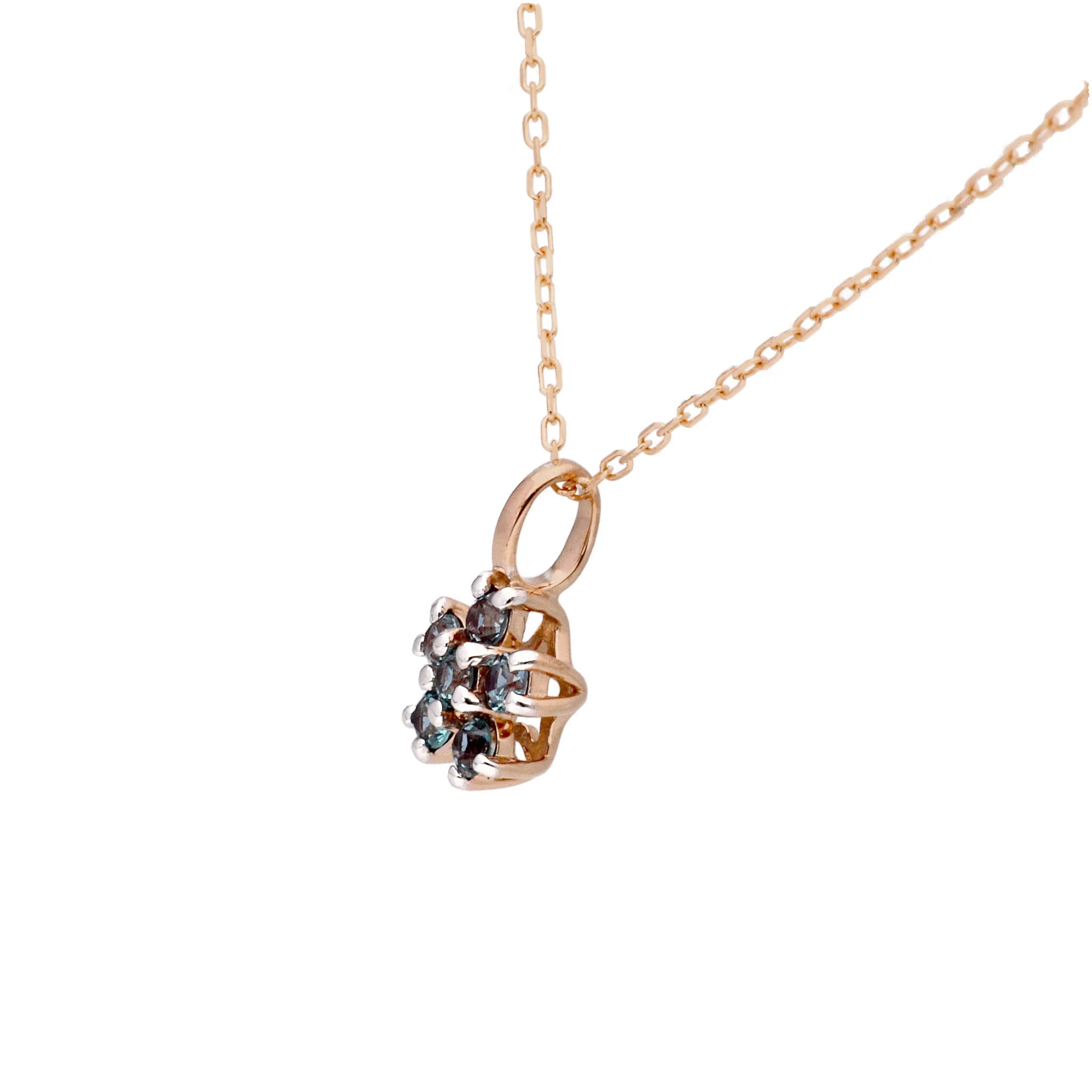 アレキサンドライト K18ネックレス(クレサンベール/サクラ/K18ピンクゴールド/6月誕生石)《WPDA4175》