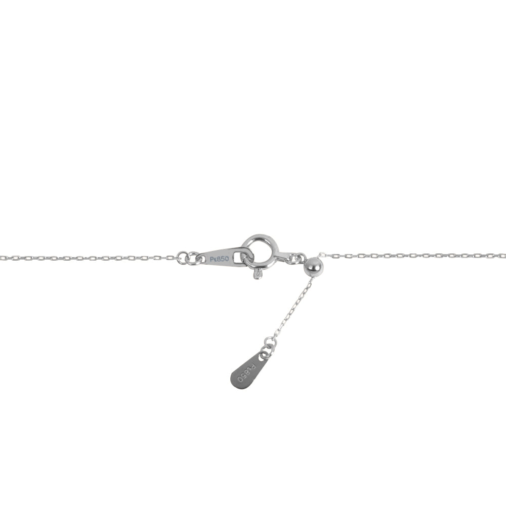 ブラックオパール プラチナネックレス(クレサンベール/1カラットサイズ/ペアシェイプ/カボションカット/フクリン/10月誕生石)《WPDB3595》