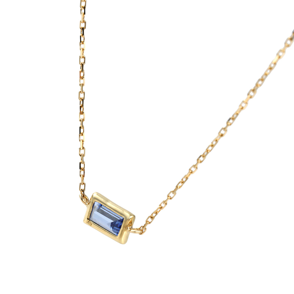 ライトブルーサファイア K18ネックレス(クレサンベール/バケット/モンプレジール/スキンジュエリー/9月誕生石)《WPDC4046》