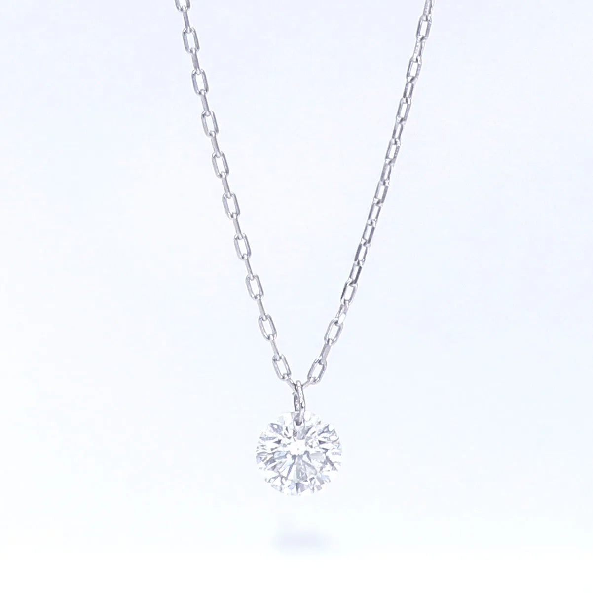 ダイヤモンド プラチナネックレス(0.15カラット/レーザーホール/4月誕生石)《WPDD2673》