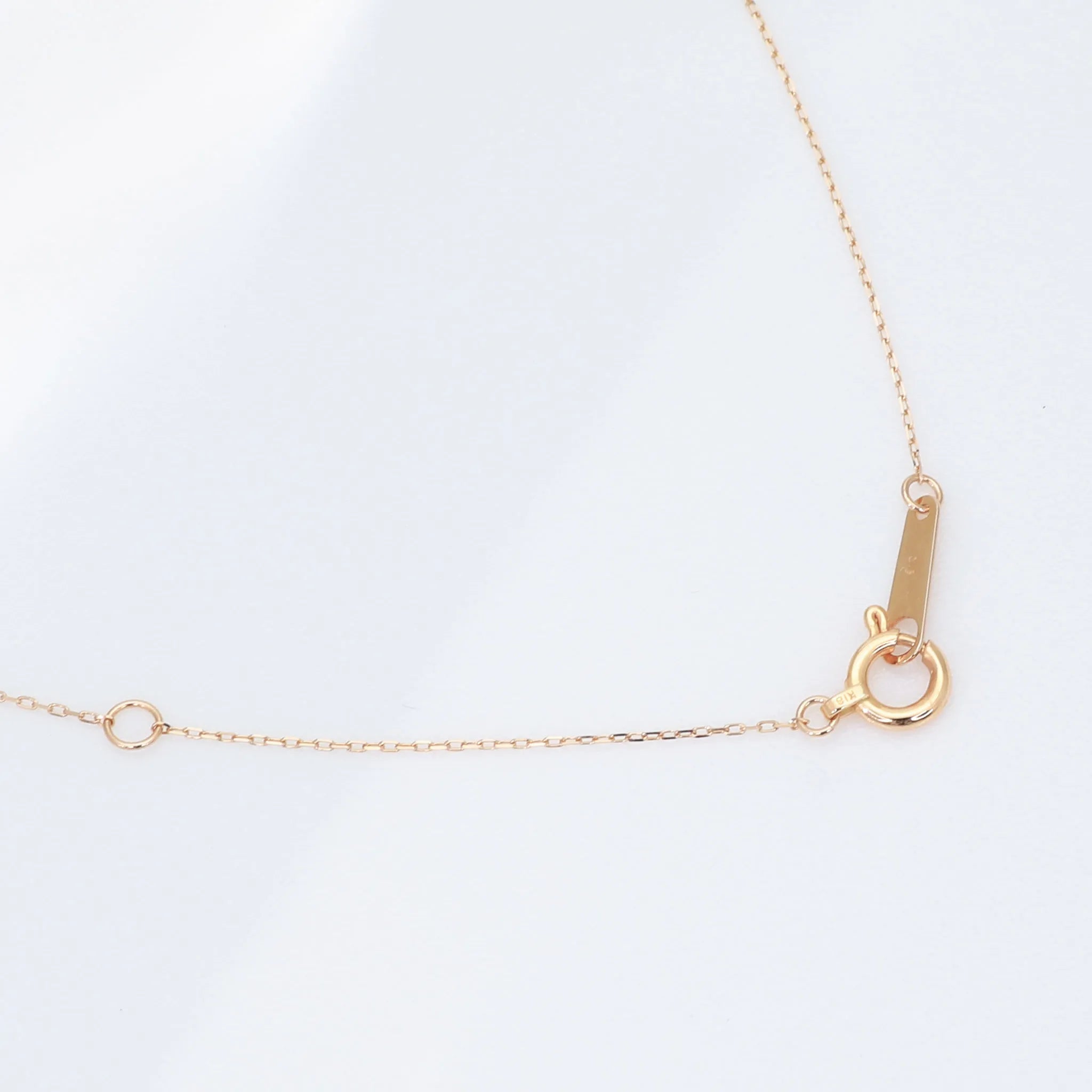 ダイヤモンド K18ネックレス(0.15カラット/一粒/レーザーホール/4月誕生石)《WPDD2675》