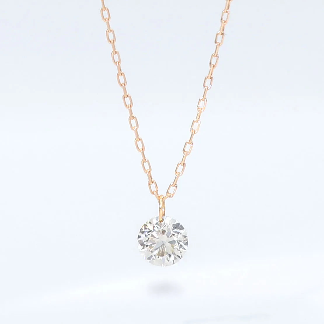 ダイヤモンド K18ネックレス(0.15カラット/一粒/レーザーホール/4月 ダイヤモンド K18ネックレス(0.15カラット/一粒/レーザーホール/4月