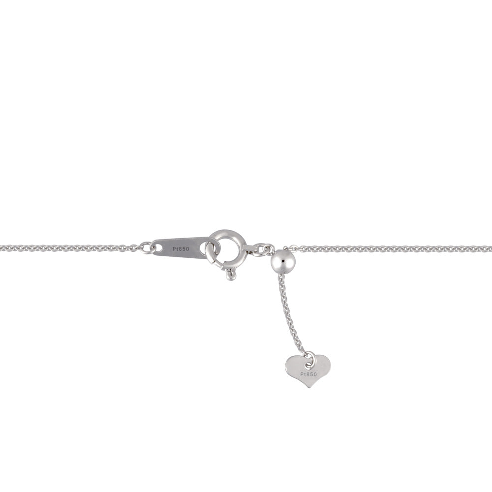 ダイヤモンド プラチナネックレス(計0.15カラット/テーパーバケット/ライン/ベゼル/4月誕生石)《WPDD3505》