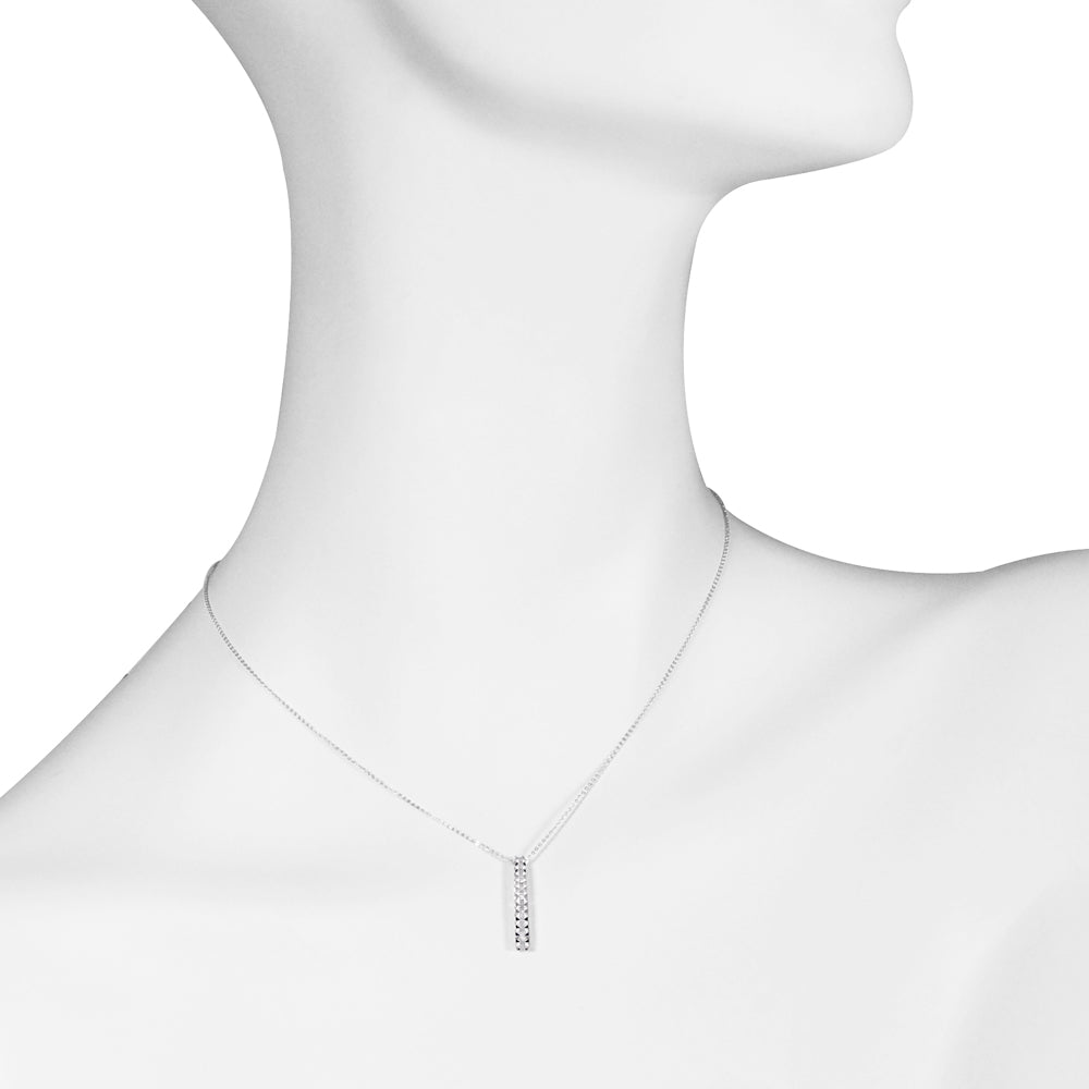 ダイヤモンド プラチナネックレス(計0.15カラット/テーパーバケット/ライン/ベゼル/4月誕生石)《WPDD3505》