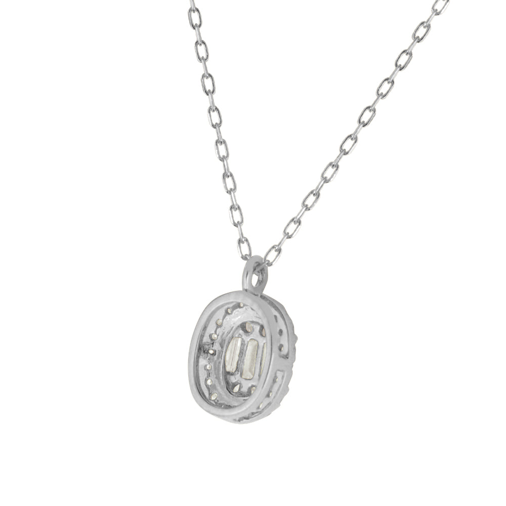 ダイヤモンド K18ネックレス(計0.17カラット/テーパーバケット/4月誕生石)《WPDD3917》