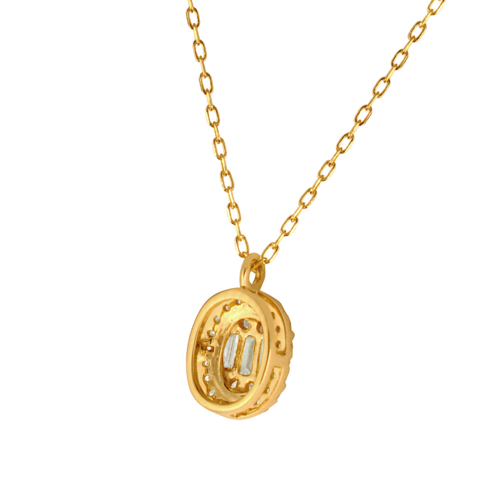 ダイヤモンド K18ネックレス(計0.17カラット/テーパーバケット/4月誕生石)《WPDD3918》