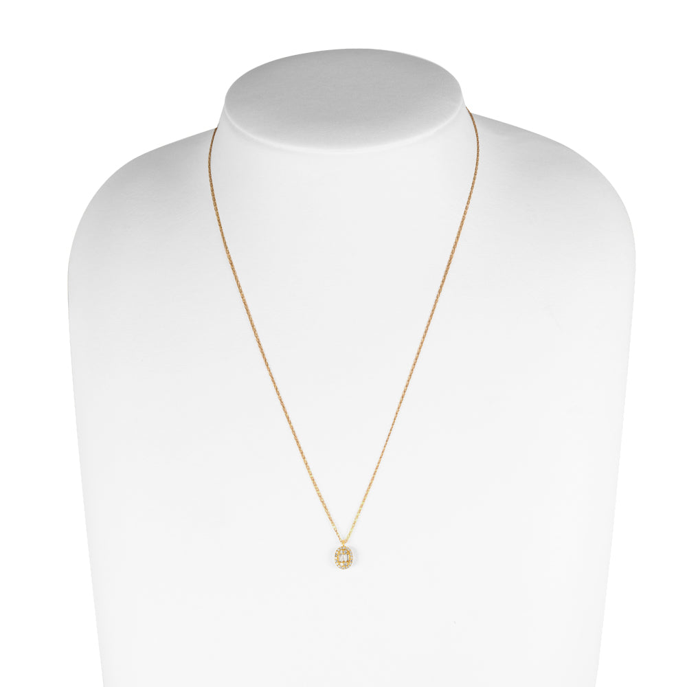 ダイヤモンド K18ネックレス(計0.17カラット/テーパーバケット/4月誕生石)《WPDD3918》